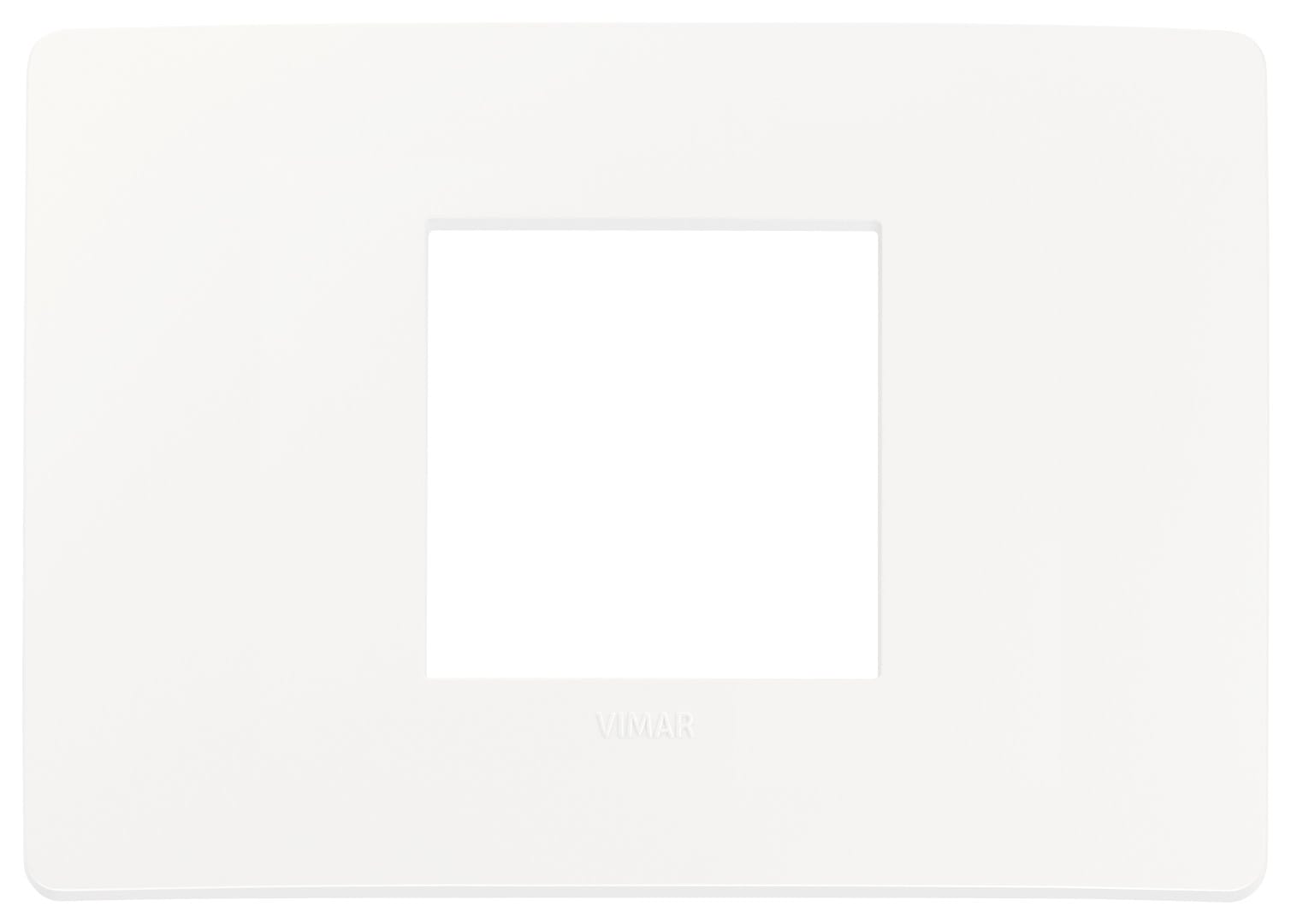 VIMAR SPA - VIW14652U.11 PLACCA PLANA UP 2M CENTRALI BIANCO MATT