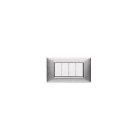 VIMAR SPA - VIW14654.20 Placca 4M argento opaco