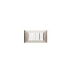 VIMAR SPA - VIW14654.21 PLACCA 4M NICHEL OPACO