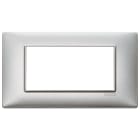 VIMAR SPA - VIW14654.27 PLACCA 4M TECNOPOLIMERO SILVER