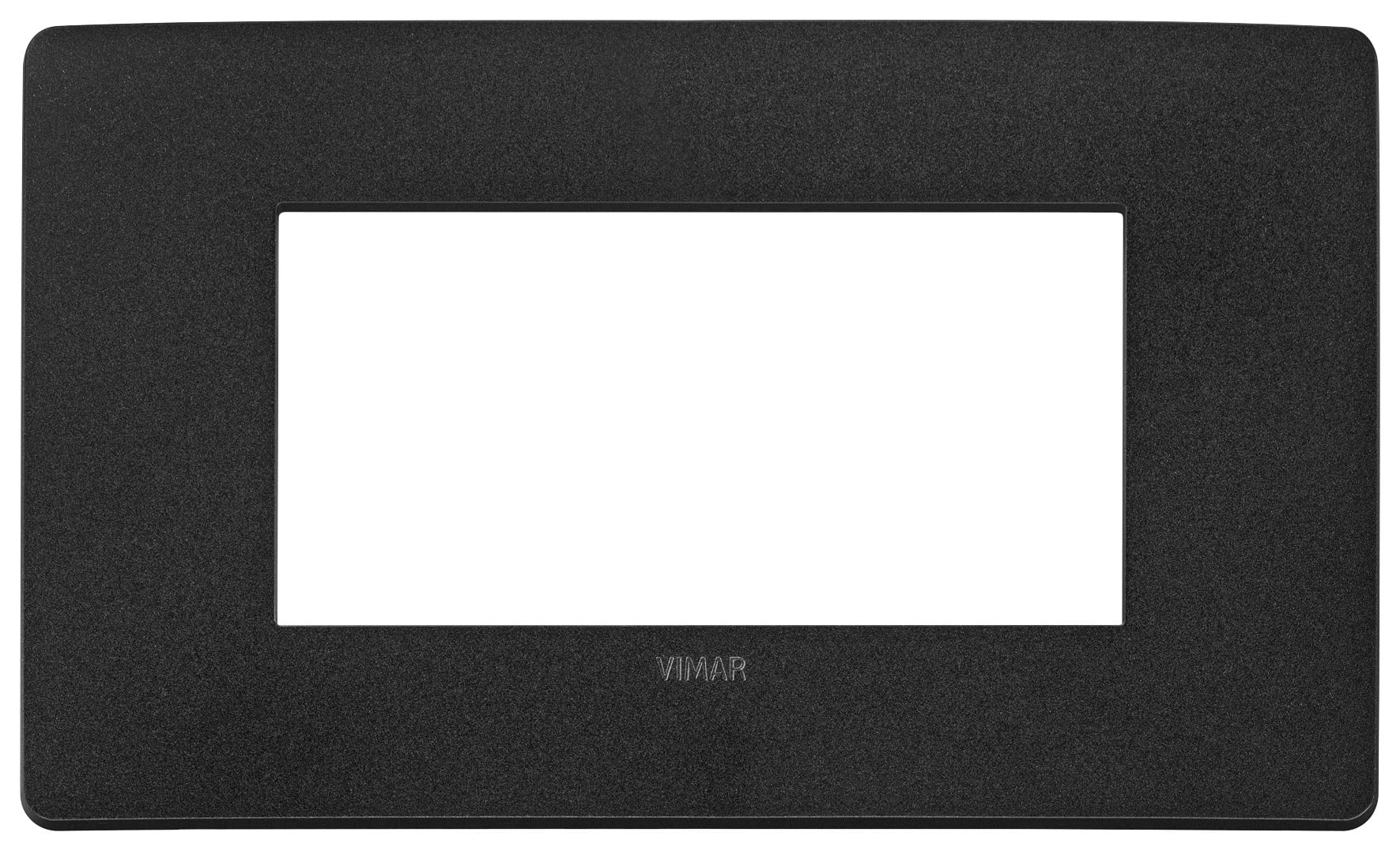 VIMAR SPA - VIW14654U.19 Placca Plana Up 4M nero matt