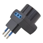 SCAME PARRE SPA - SCA146.560/N ADATT.10A 2P+T 2X10A/1XP30 NERO