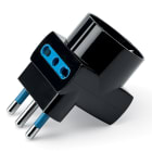 SCAME PARRE SPA - SCA146.561/N ADATT.SALV.T 16A 2P+T 2XBIV+1XP30 NERO