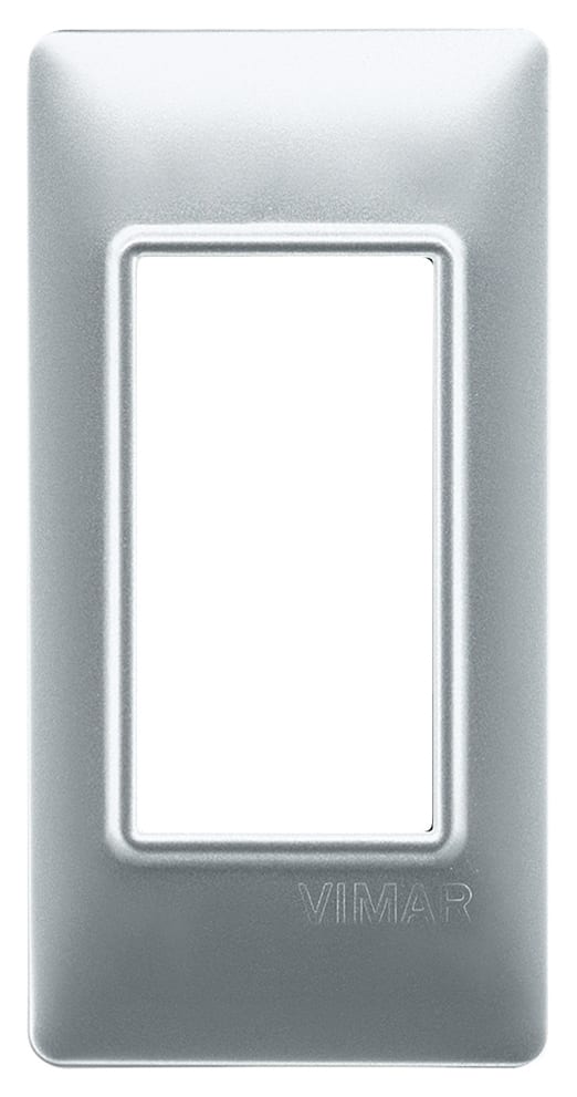 VIMAR SPA - VIW14666.20 PLACCA 1M PANNELLI ARGENTO OPACO