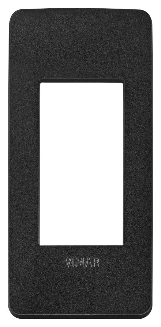 VIMAR SPA - VIW14666U.19 PLACCA PLANA UP 1M PANNELLI NERO MATT