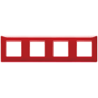 VIMAR SPA - VIW14669.51 PLACCA 8M (2+2+2+2) INT71 REFLEX RUBINO