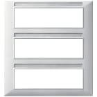 VIMAR SPA - VIW14691.27 PLACCA 21M TECNOPOLIMERO SILVER