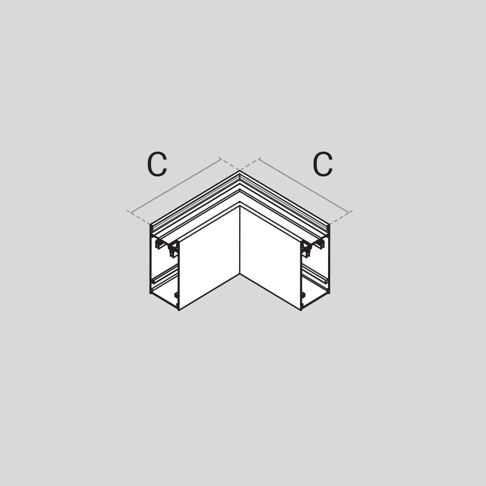 ARCLUCE SPA - ACL0111016X-11 RIGO51 ANGOLARE CIECO 160mm