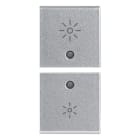 VIMAR SPA - VIW14751.3.SL DUE MEZZI TASTI 1M DIMMER SILVER