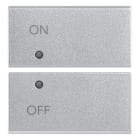 VIMAR SPA - VIW14752.1.SL Due mezzi tasti 2M simboli ON/OFF Silver