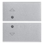 VIMAR SPA - VIW14752.2.SL Due mezzi tasti 2M simboli frecce Silver