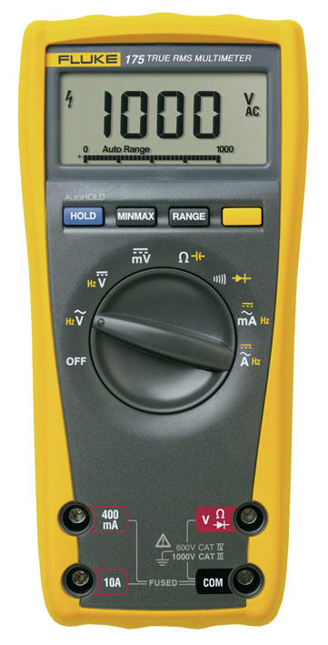 FLUKE ITALIA SRL - FLK1592901 175 MULTIMETRO TRMS, 1000V, 10A AC/DC