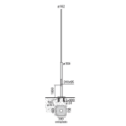 IGUZZINI ILLUMINAZI - IGZ3.1599.015.0 PALO C/PIAS.FE.D159/102 SP4 H8000 FIL.CU