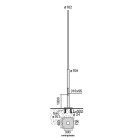 IGUZZINI ILLUMINAZI - IGZ3.1599.015.0 PALO C/PIAS.FE.D159/102 SP4 H8000 FIL.CU