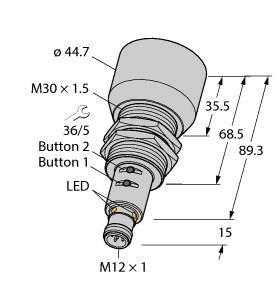TURCK BANNER SRL - TUK1610075 RU600U-EM30E-LIU2PN8X2T-H1151/3GD