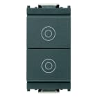 VIMAR SPA - VIW16121 DUE PULSANTI 1P NO 10A GRIGIO
