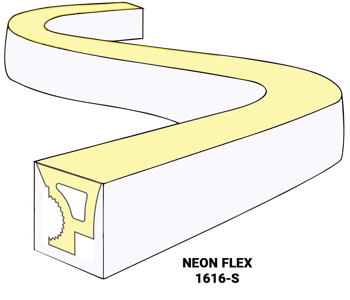 ELCOM SRL - EOW06254 NEONFLEX 1616S 14,9W/M 27K 24V 5M IP65