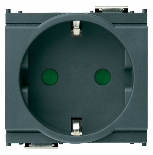 VIMAR SPA - VIW16208 PRESA SICURY 2P+T 16A TEDESCO GRIGIO