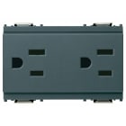 VIMAR SPA - VIW16246 DUE PRESE 2P+T 15A USA+SASO GRIGIO