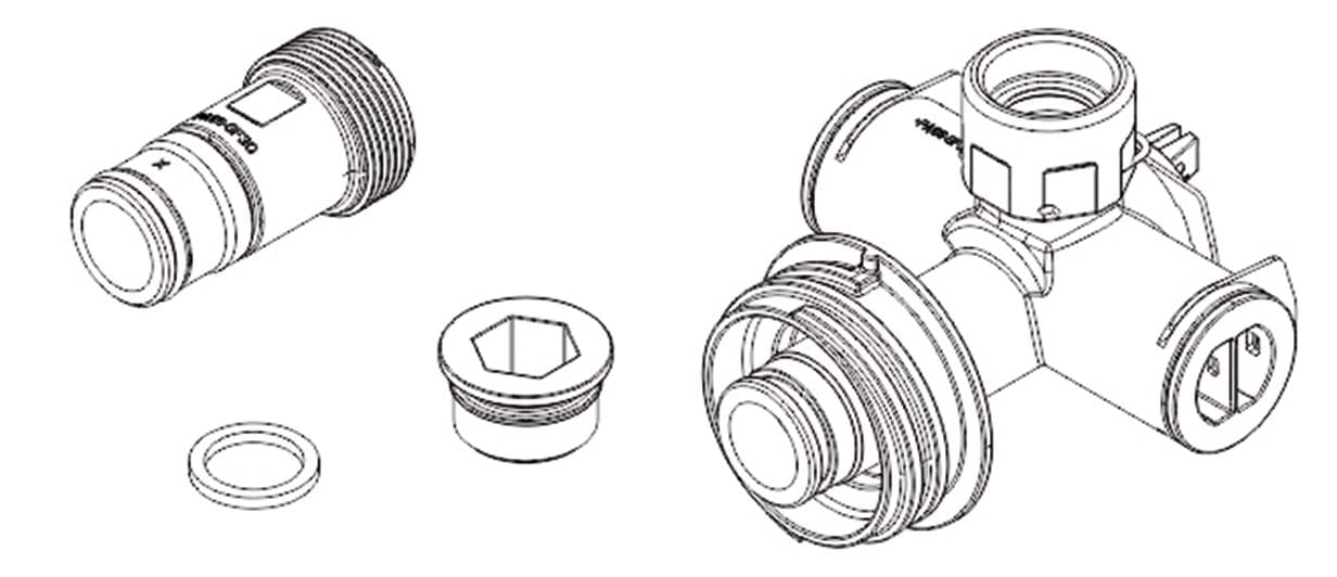 ROTEX - RXH165210 ANGOLO DI COLLEGAMENTO AW BAS