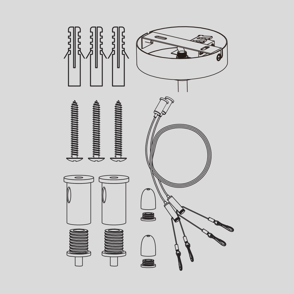 ARCLUCE SPA - ACL1099720X-11 KIT SOSPENSIONE+ROSONE 5POLI THETA BIA