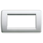 VIMAR SPA - VIW16754.21 PLACCA ROND 4M ARGENTO METALL.