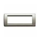 VIMAR SPA - VIW16756.34 Placca Rondò 6M nichel spazzolato