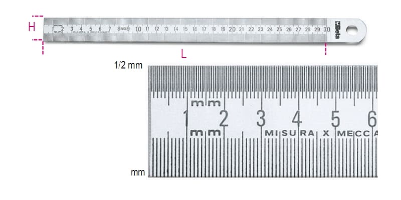 BM SPA - BMM016830050 RIGHE SEMIRIGIDE MM-1/2MM 500