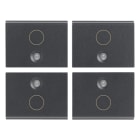 VIMAR SPA - VIW16841.0 Quattro mezzi tasti 1M simbolo O grigio