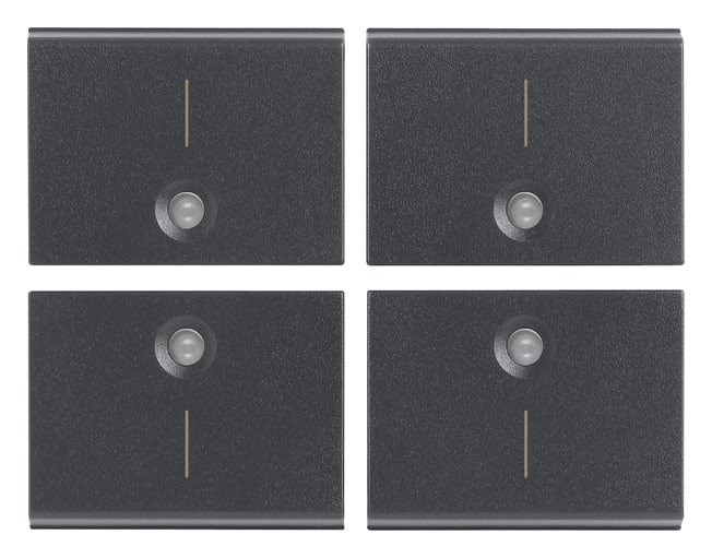 VIMAR SPA - VIW16841.1 QUATTRO MEZZI TASTI 1M SIMBOLO I GRIGIO