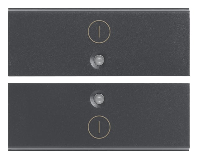 VIMAR SPA - VIW16842.2 Due mezzi tasti 2M simbolo I O grigio