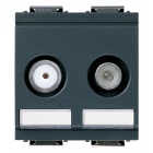 VIMAR SPA - VIW17067.01 Presa TV-RD-SAT diretta 2 uscite grigio