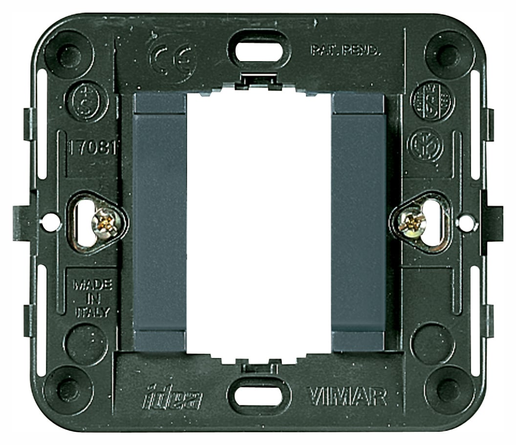 VIMAR SPA - VIW17080 Supporto liscio 1M +griffe grigio