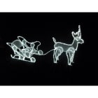 GIOCOPLAST NATALE SP - GCP17518248 RENNA C/ SLITTA C/ TUBO LED BIA., X EST