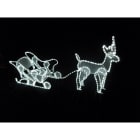 GIOCOPLAST NATALE SP - GCP17518248 RENNA C/ SLITTA C/ TUBO LED BIA., X EST