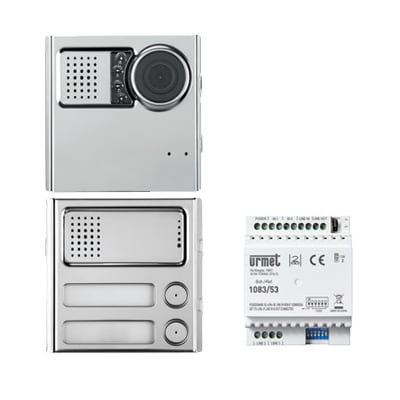 URMET SPA - UTD1783/739 KIT COL SEC VIDEO 2V S-STEEL