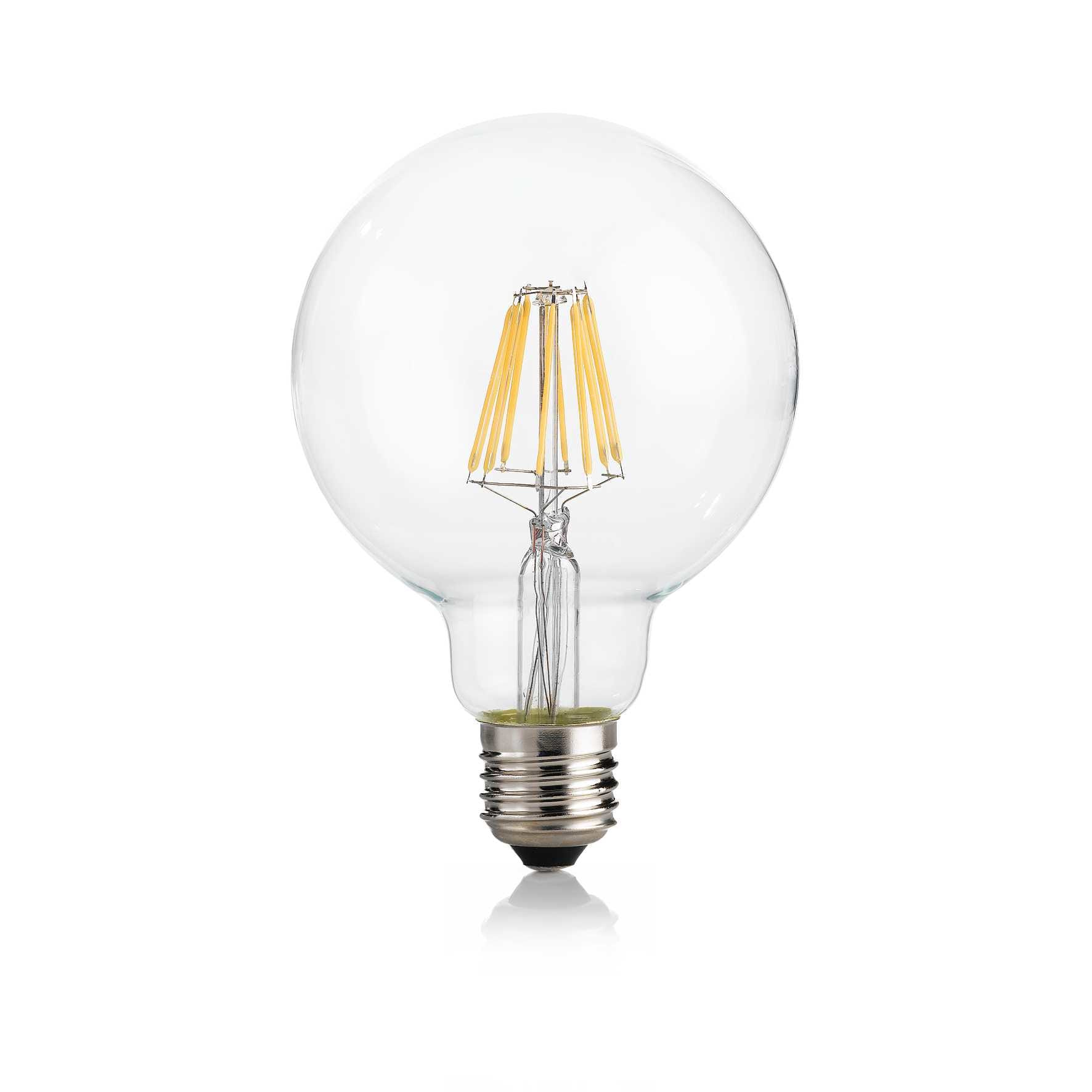 IDEAL LUX SRL - IUX188966 E27 GLOBO D095 08W 3000K CRI80 TRASP DIM