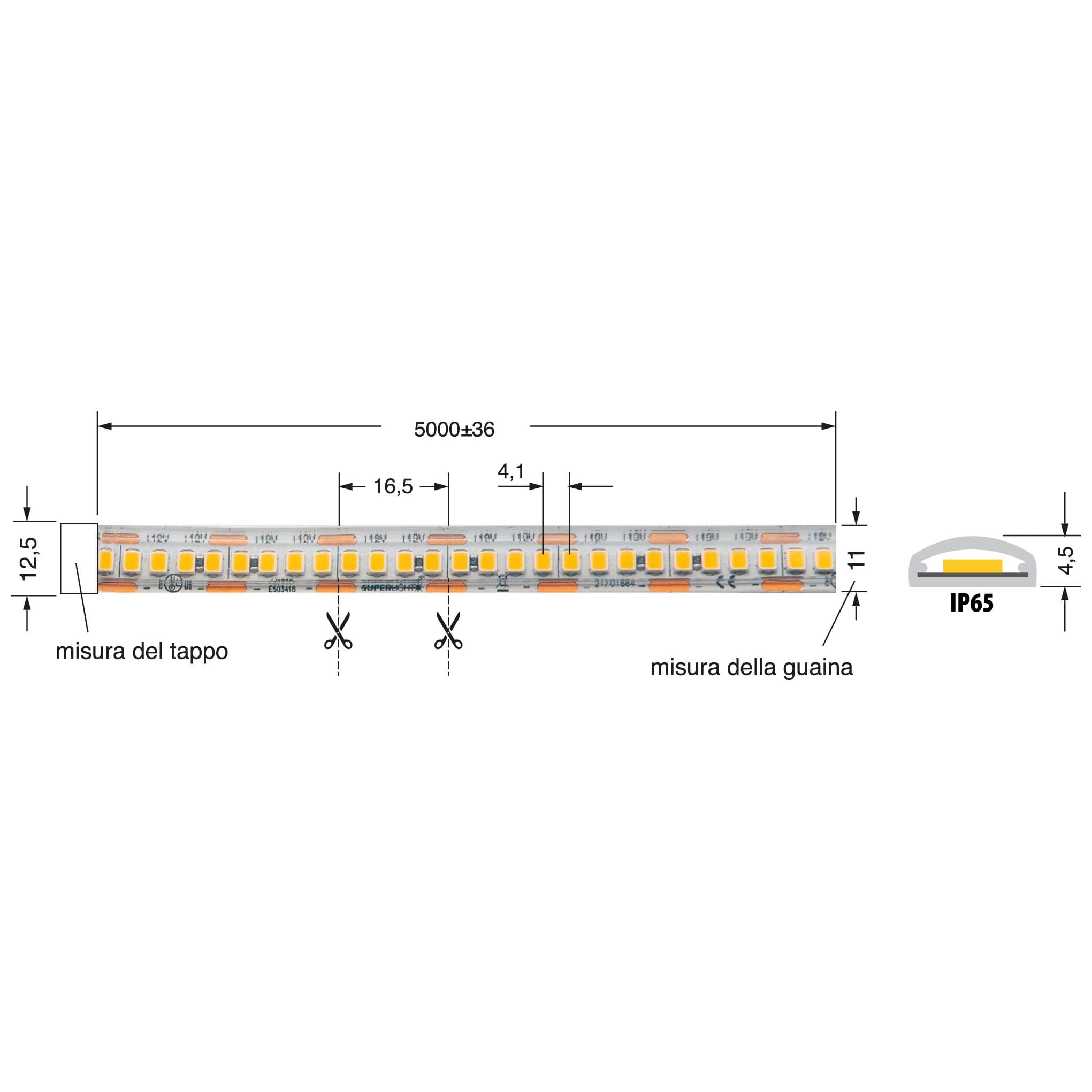 ELCART DISTRIBUTION - ERT186177800 STRISCIA LED 13W/M BC 12V IP65
