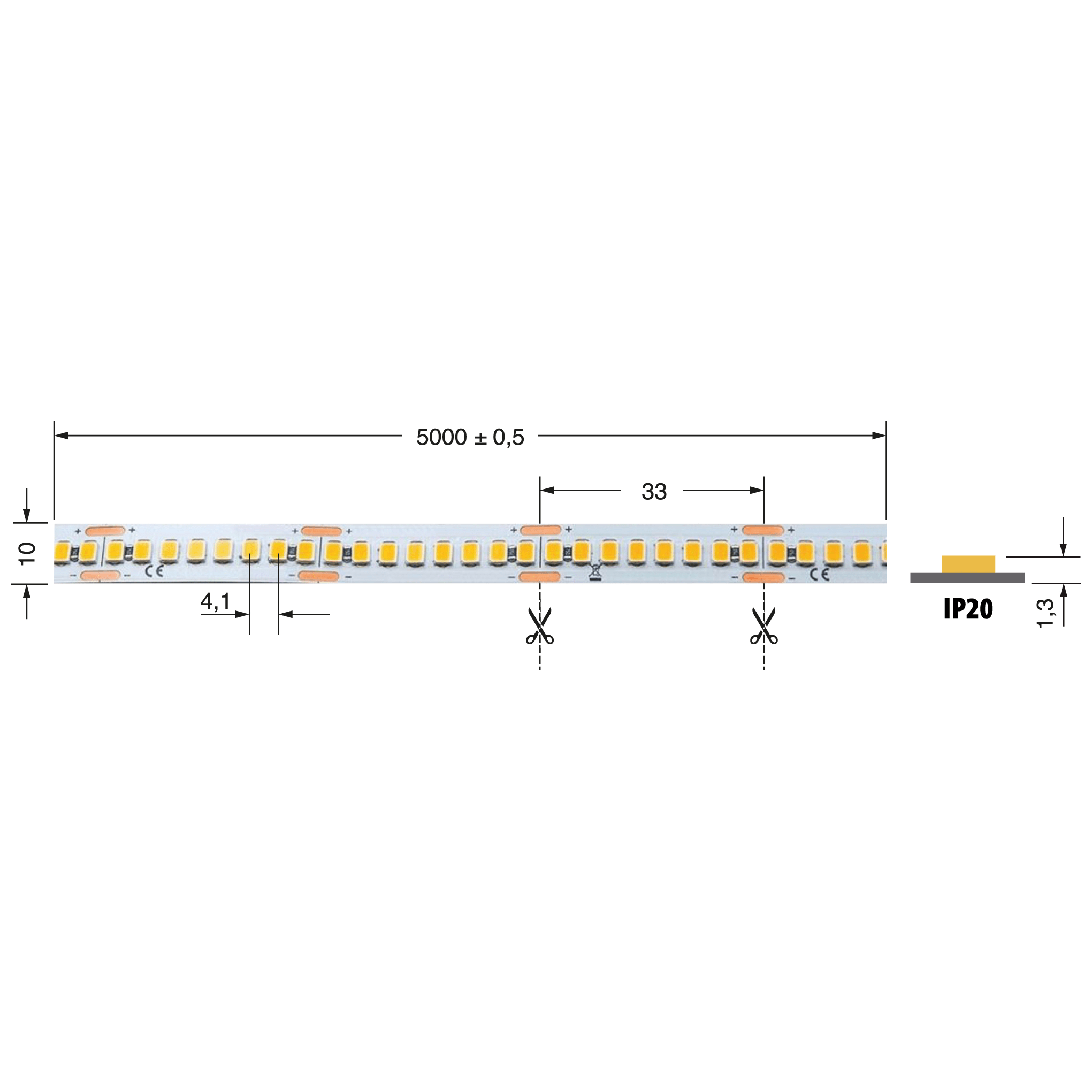 ELCART DISTRIBUTION - ERT186200000 STRISCIA LED 13W/M BF 24V IP20