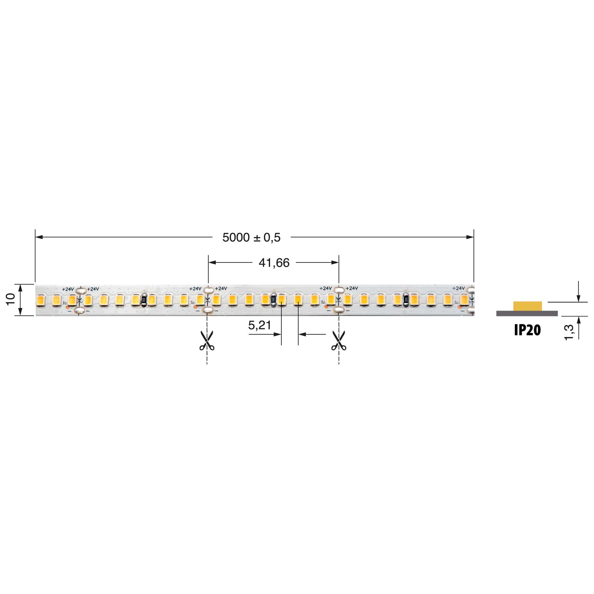 ELCART DISTRIBUTION - ERT186405200 STR.LED 34W/M BN 24V IP20 CRI90
