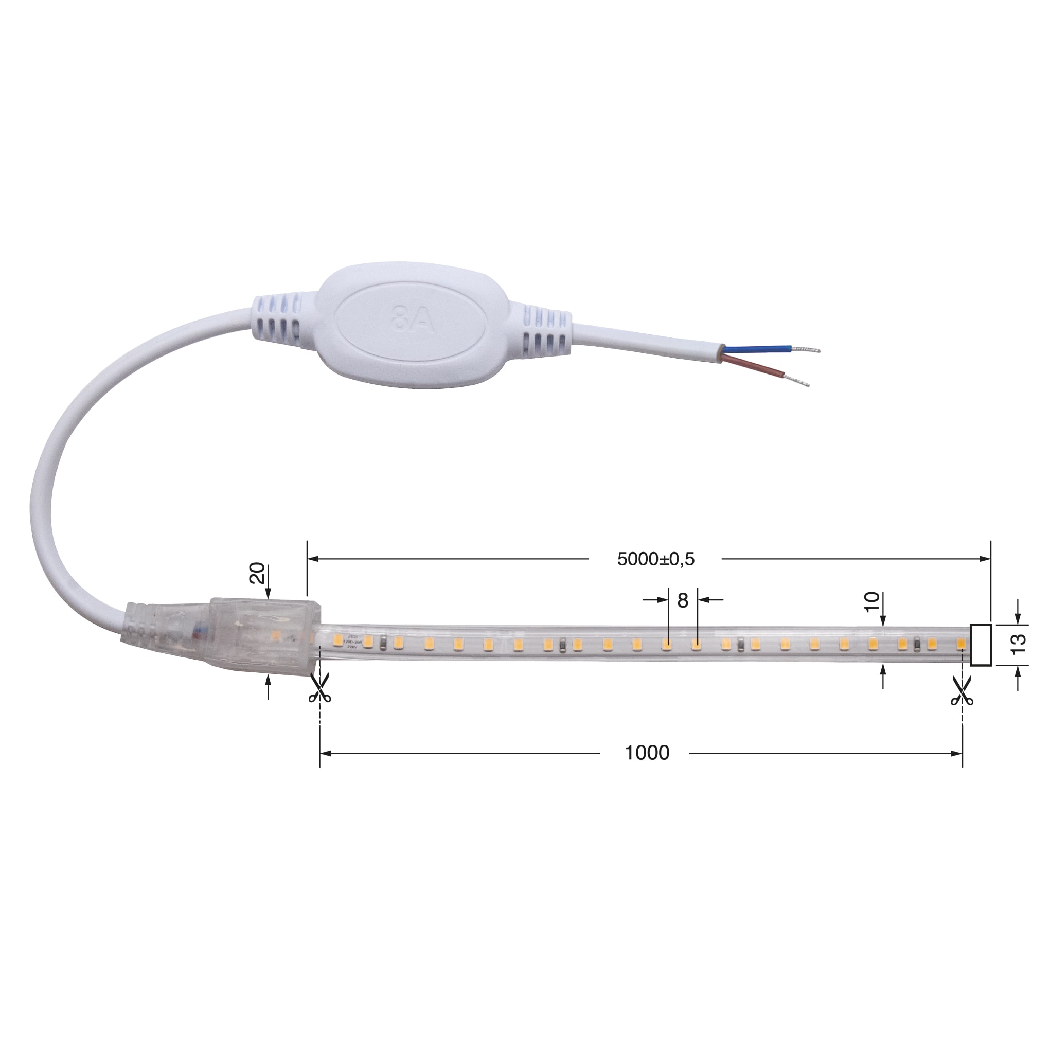 ELCART DISTRIBUTION - ERT186950000 STRIP LED 9W/M BF I-220V IP65 5M