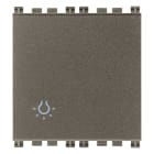 VIMAR SPA - VIW19008.2.L.M PULSANTE 1P NO 10A 2M LUCE METAL