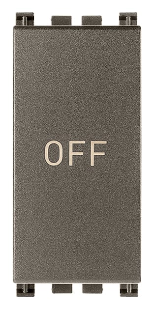 VIMAR SPA - VIW19056.33.M PULSANTE 1P NO+NC 10A SIMBOLO OFF METAL