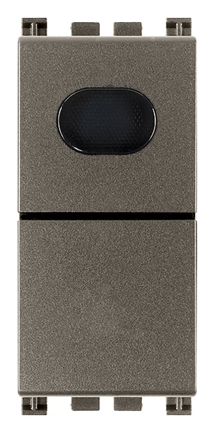 VIMAR SPA - VIW19068.M PULSANTE 1P NO 10A + SPIA BIANCA METAL