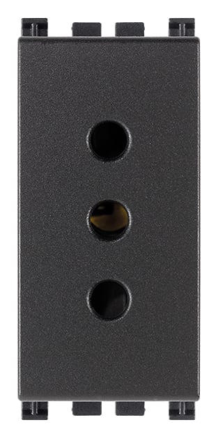 VIMAR SPA - VIW19201.AB PRESA 2P+T 10A P11 ANTIBATTERICO GRIGIO