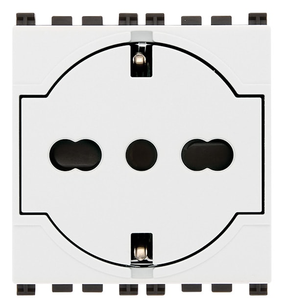 VIMAR SPA - VIW19211.B PRESA 2P+T P40 UNIVERSALE A FILO BIANCO