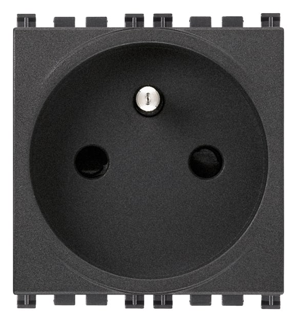 VIMAR SPA - VIW19212.AB PRESA SICURY 2P+T 16A FR ANTIBAT. GRIGIO