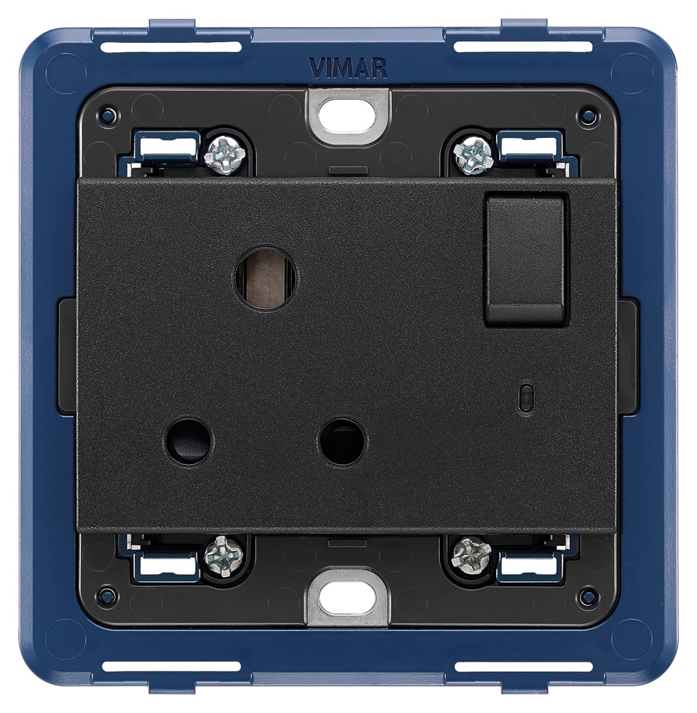 VIMAR SPA - VIW19215 Presa 2P+T 5A inglese interr. grigio