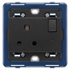 VIMAR SPA - VIW19215 PRESA 2P+T 5A INGLESE INTERR. GRIGIO