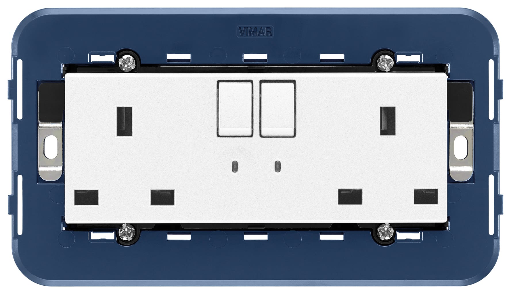 VIMAR SPA - VIW19222.L.B 2 PRESE 2P+T 13A INGLESE INT+SPIA BIANCO